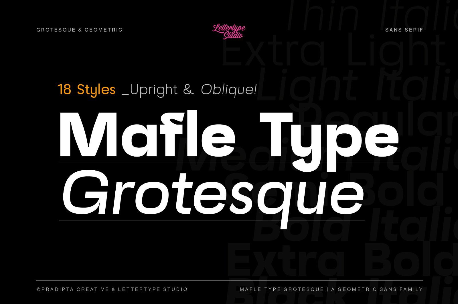 Mafle Type Grotesque a Geometric Sans Serif Family — image 1