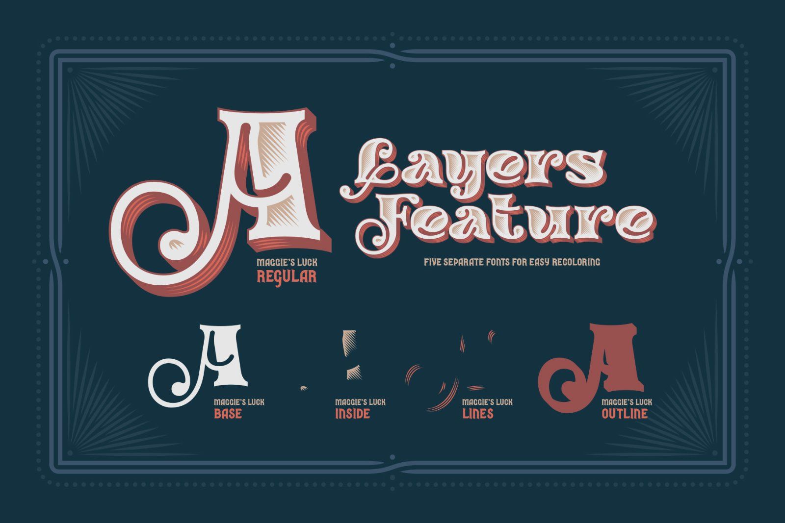 Maggie's Luck - Layered Display Font — image 3