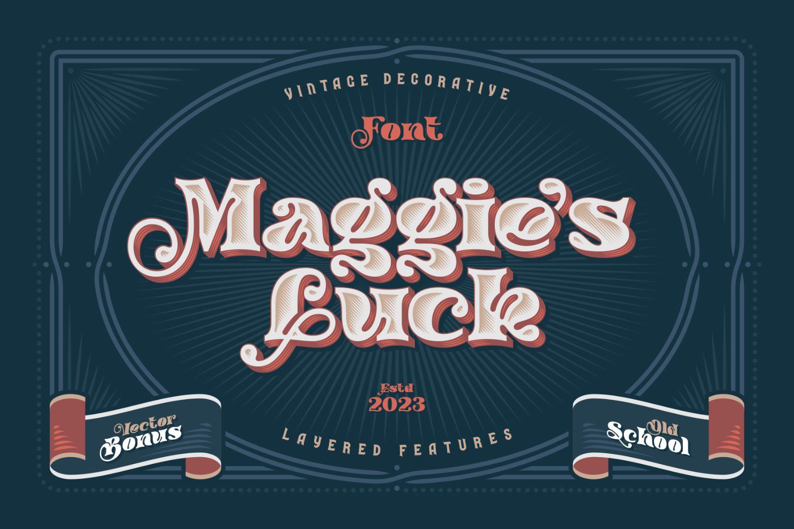 Maggie's Luck - Layered Display Font — image 8