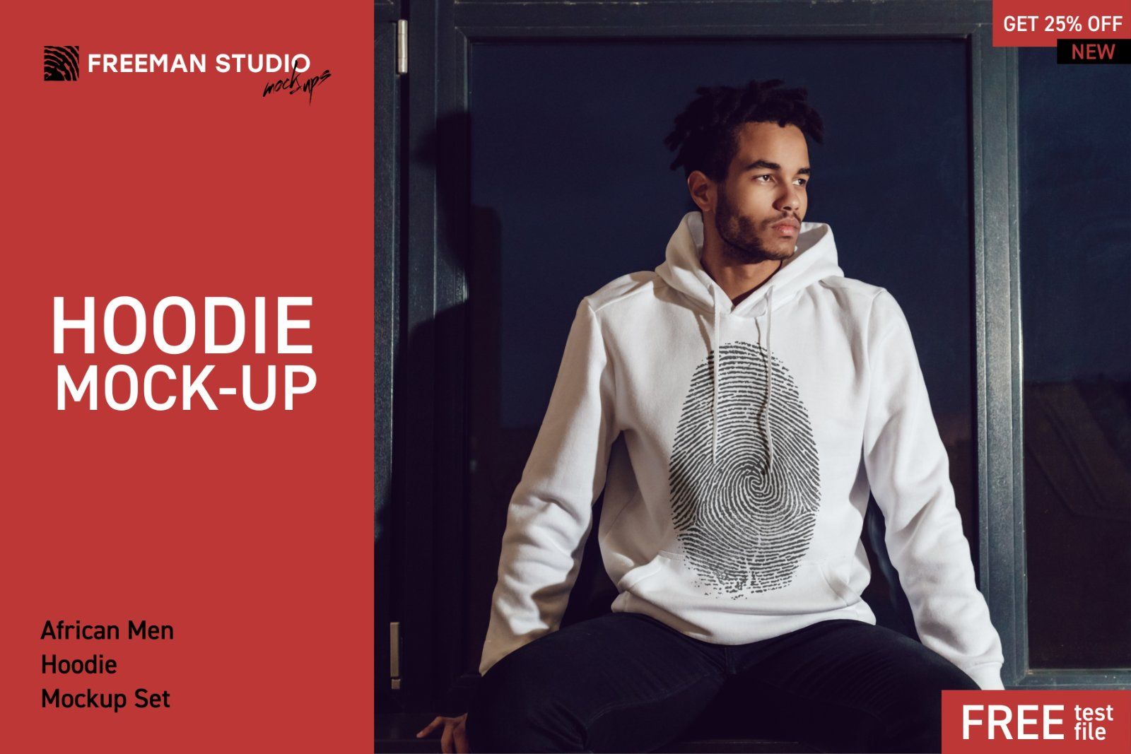 African Men Hoodie Mock-Up Set