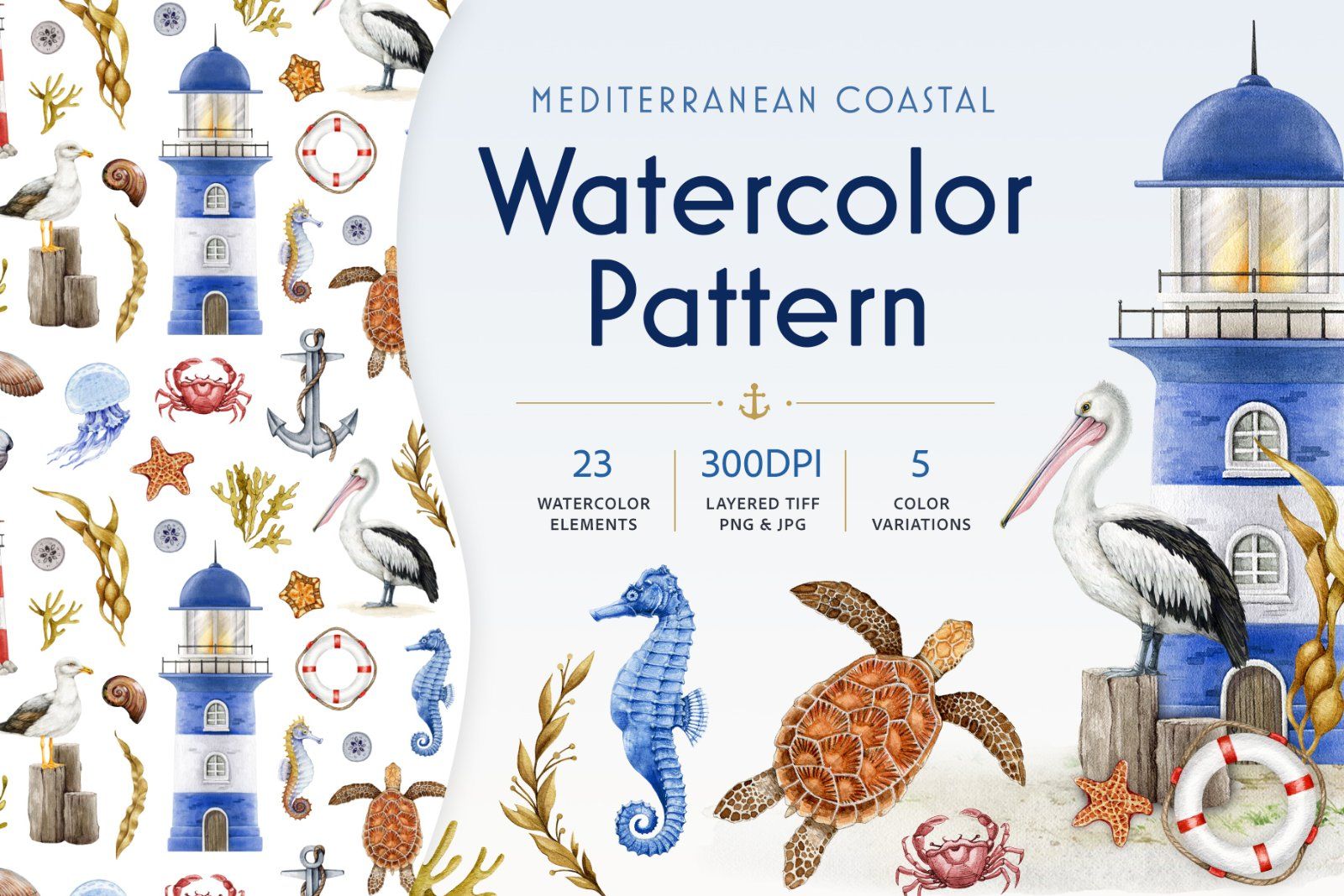 Mediterranean Coastal Summer Pattern — image 1