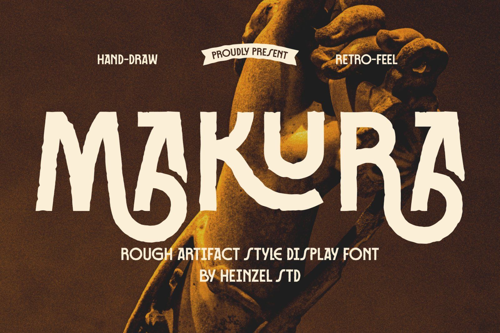 Makura Rough Artifact Display Font — image 1