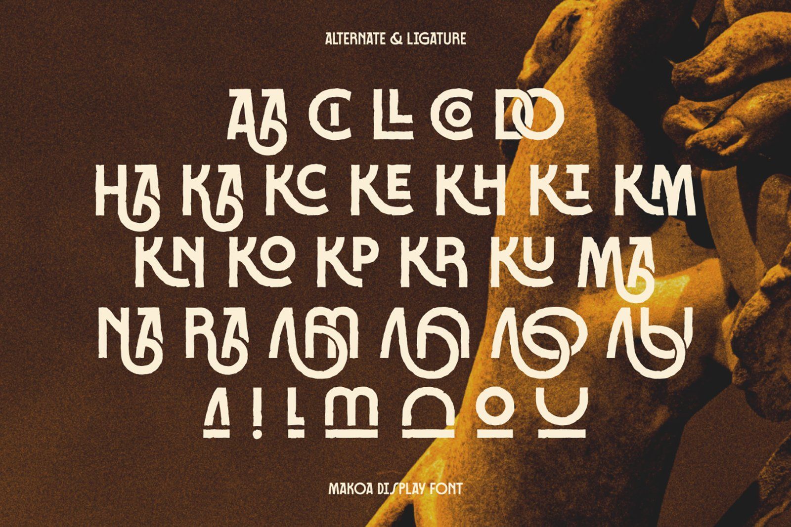 Makura Rough Artifact Display Font — image 11