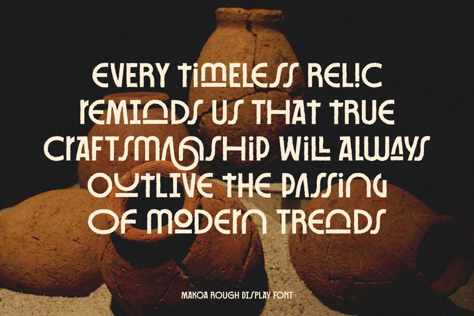 Makura Rough Artifact Display Font — image 3