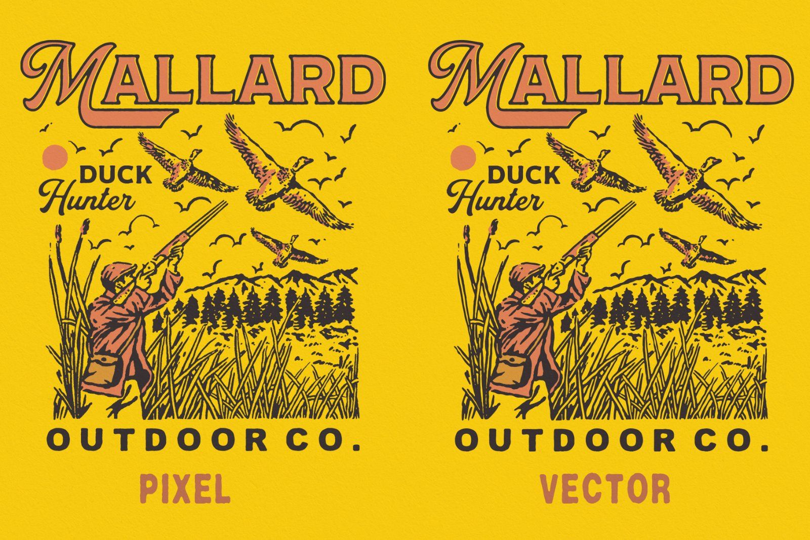 Mallard Duck Hunter – Vintage Outdoor Hunting Illustration — image 2