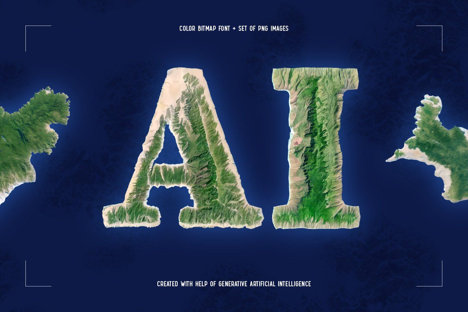 Island Map - Color Bitmap Font — image 2