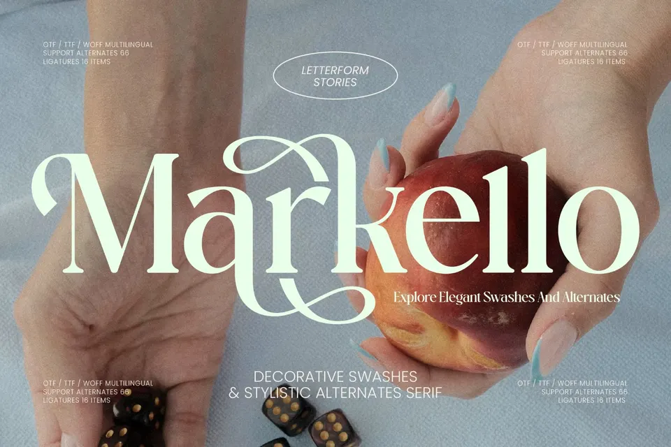 Markello Decorative Swashes Serif