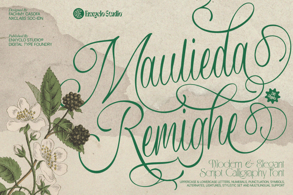 MAULIEDA REMIGHE — Elegant Luxury Wedding Font — image 1