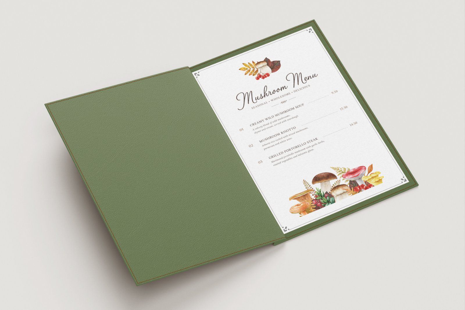 Fall Mushrooms Watercolor Clipart — image 11