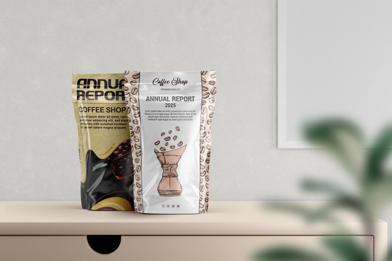 Coffee shop marketing mockup design