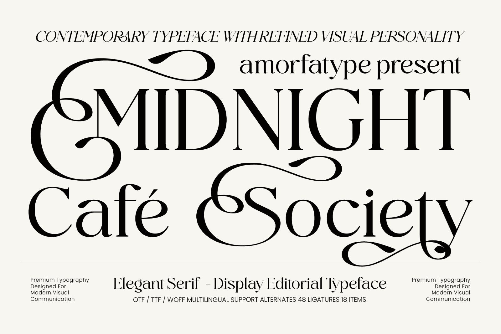 Midnight Cafe Society Elegant Serif — image 1