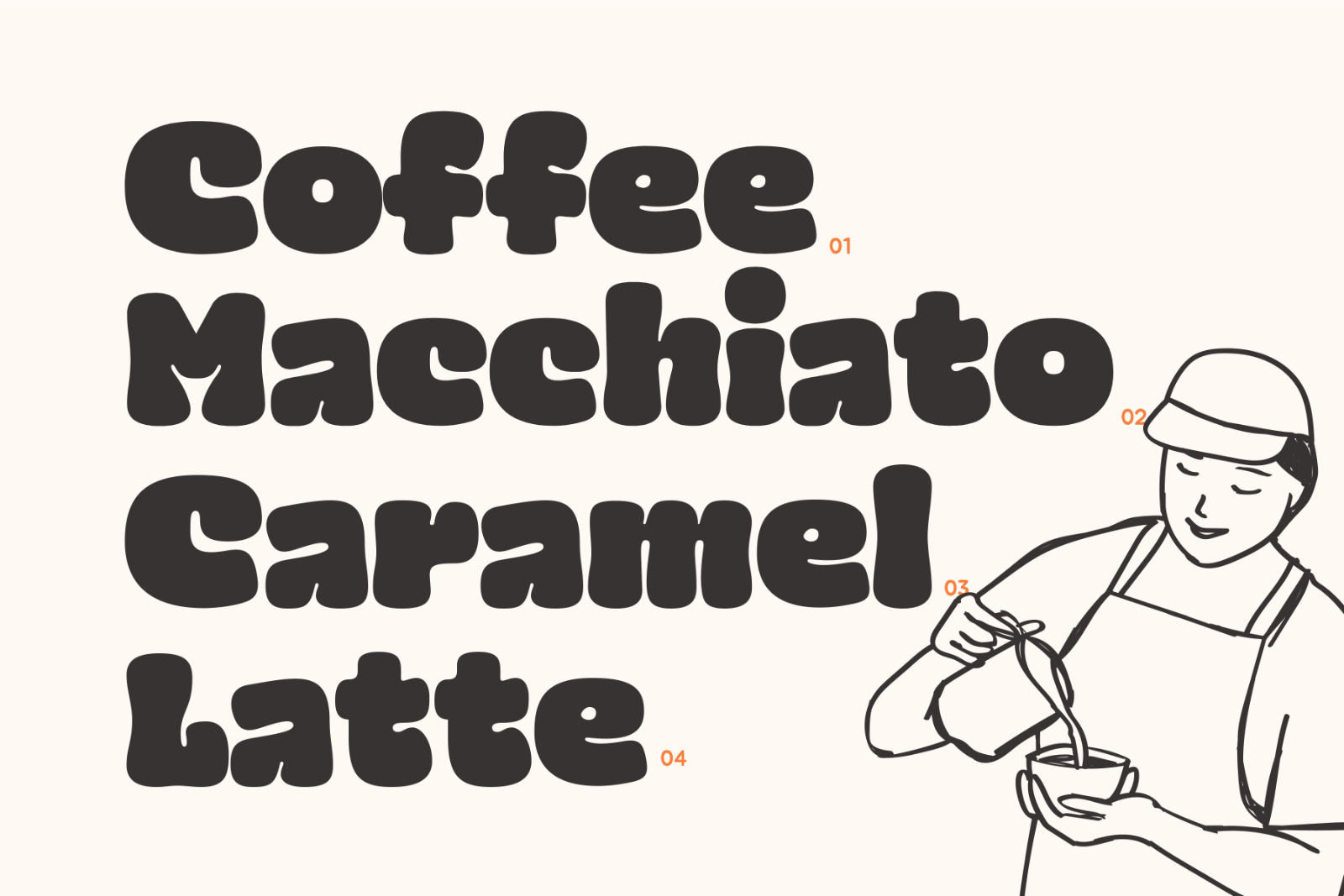 Mocha Mochi - Fat Fancy Display Font