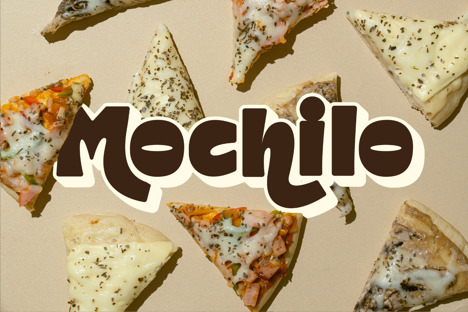Mochilo Outline Chunky Food Display Font