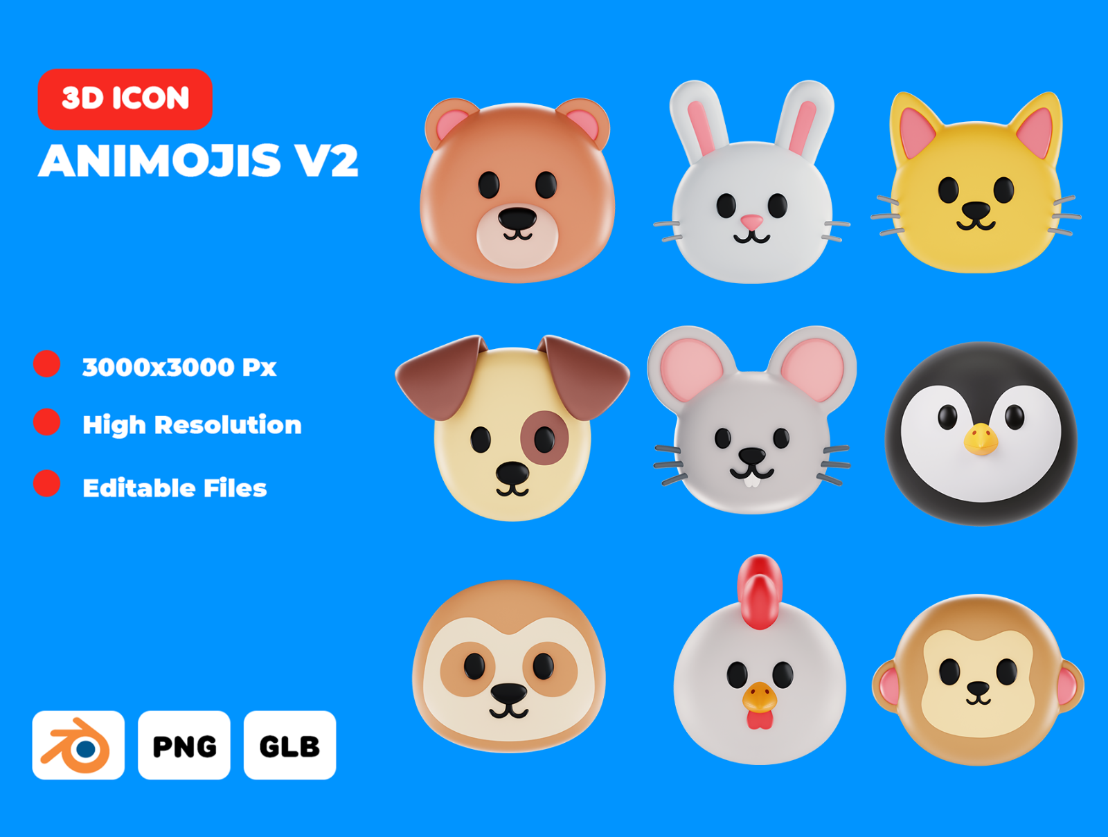 Animojis 3D Icon Pack