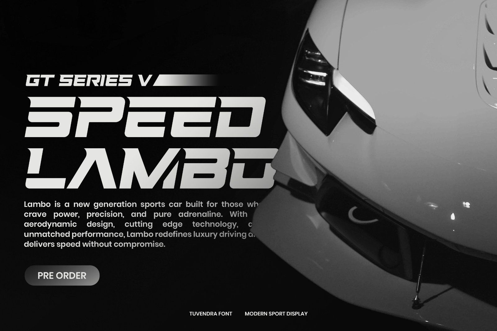 Tuvendra - Modern Sport Font — image 2