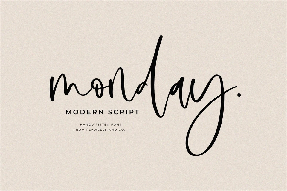 Monday - Modern Handwritten Font