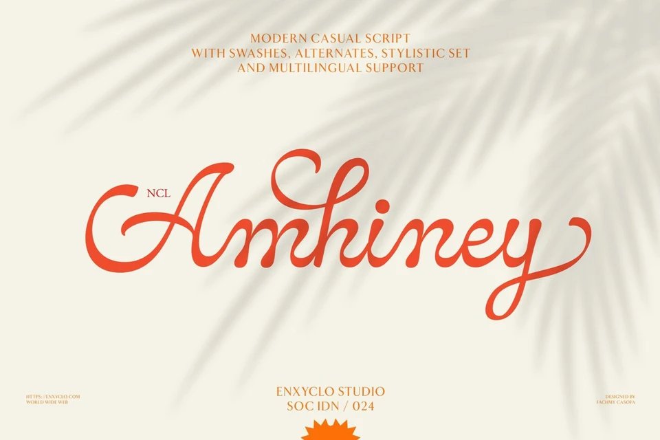 Amhiney — Elegant Script Calligraphy Font