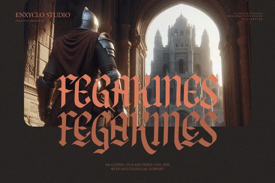FEGAKINES — Blackletter Font