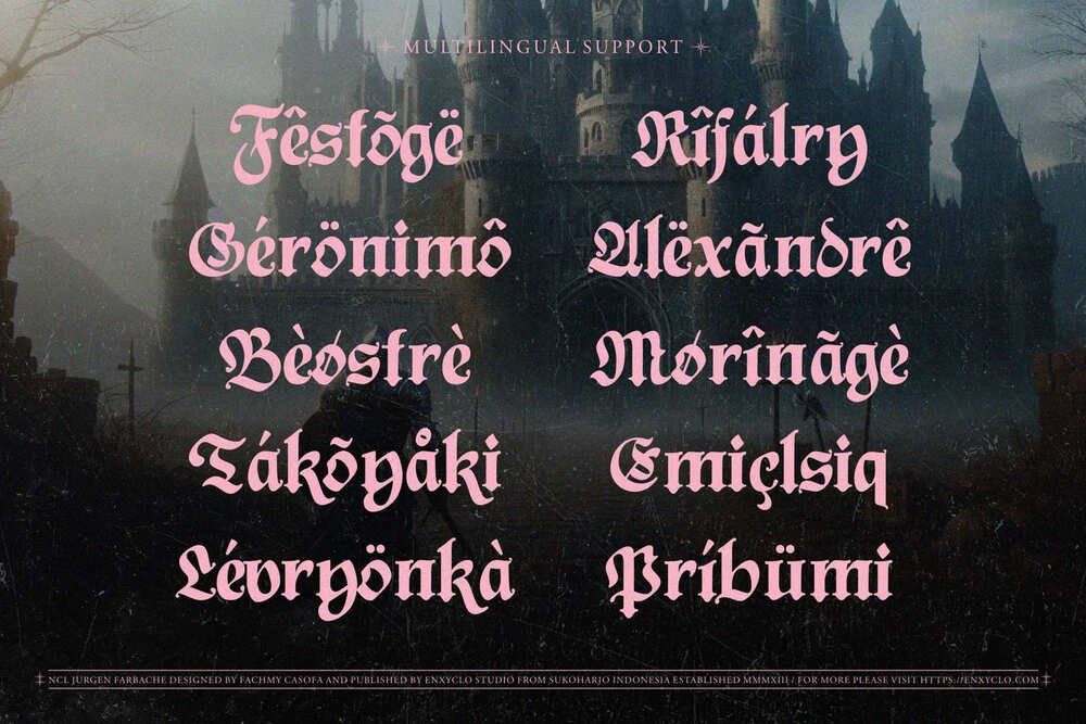 JURGEN FARBACHE — Blackletter Font — image 10