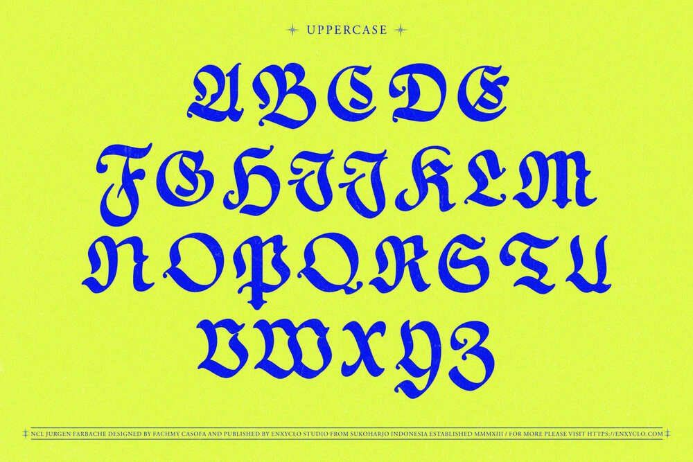 JURGEN FARBACHE — Blackletter Font — image 11