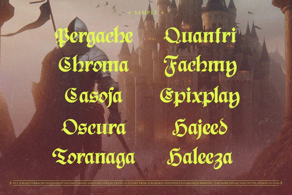 JURGEN FARBACHE — Blackletter Font — image 4