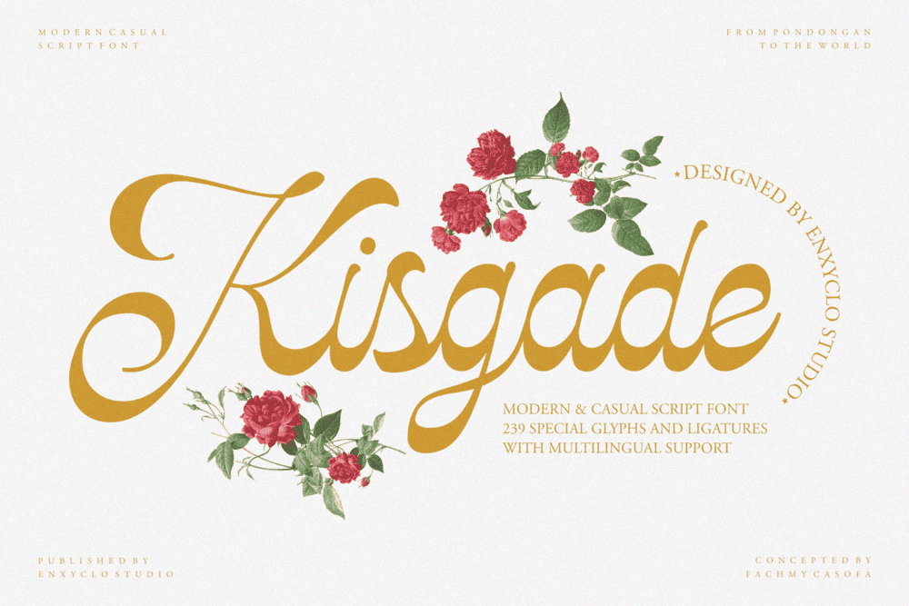 Kisgade — Elegant Script Calligraphy Font