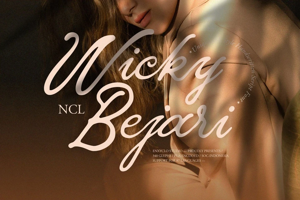 Wicky Bejari — Elegant Script Calligraphy Font