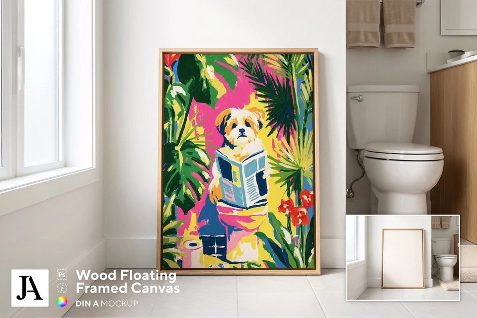 Wooden Framed Canvas | DIN A PSD