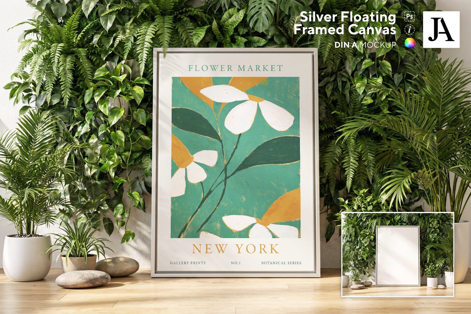 Silver Framed Canvas | DIN A PSD — image 1