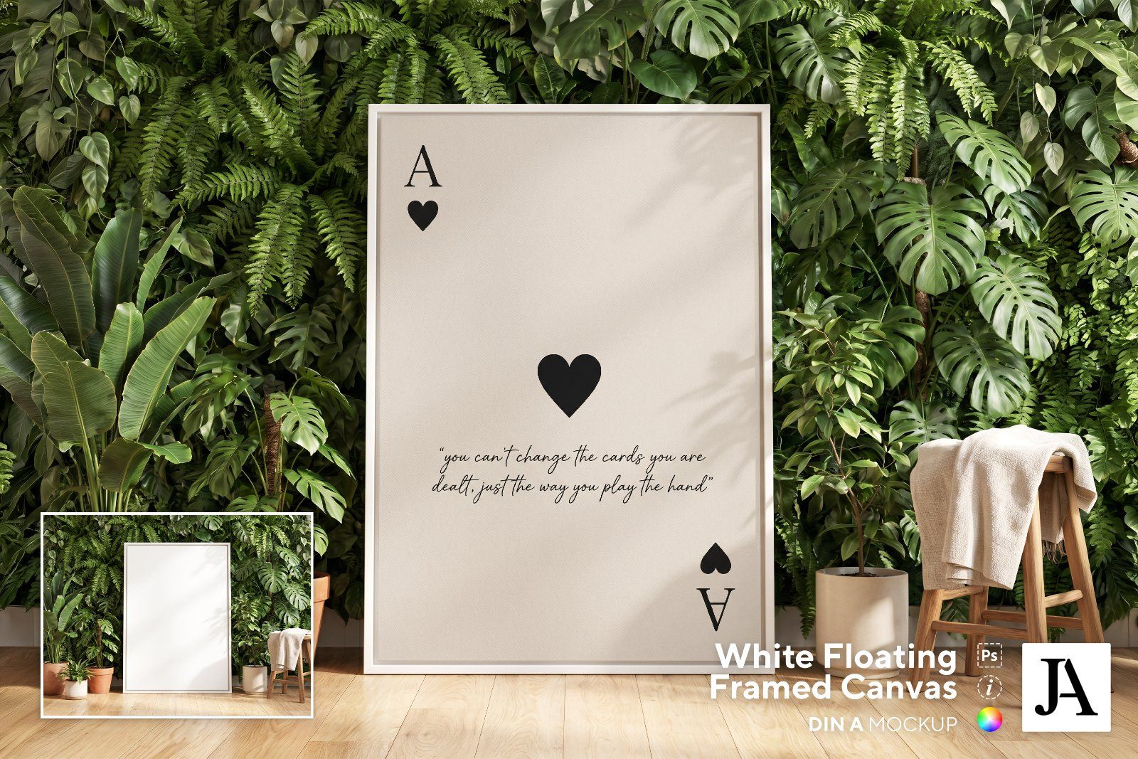 White Framed Canvas | DIN A PSD