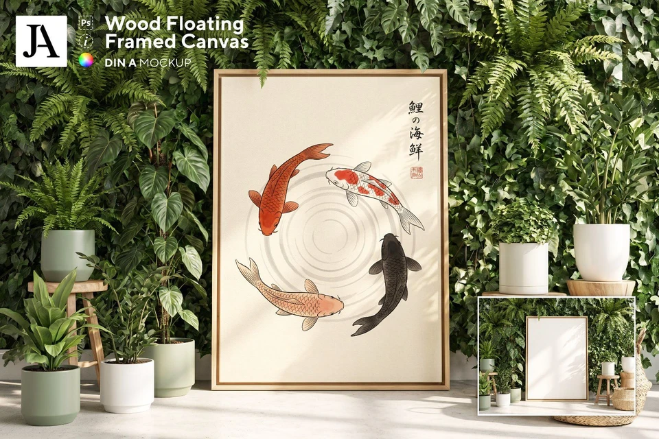 Wooden Framed Canvas | DIN A PSD