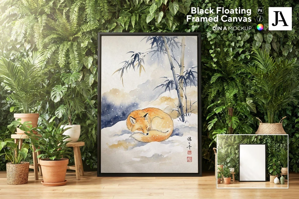 Black Framed Canvas | DIN A PSD