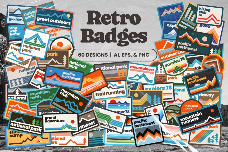 Retro Outdoor Badges