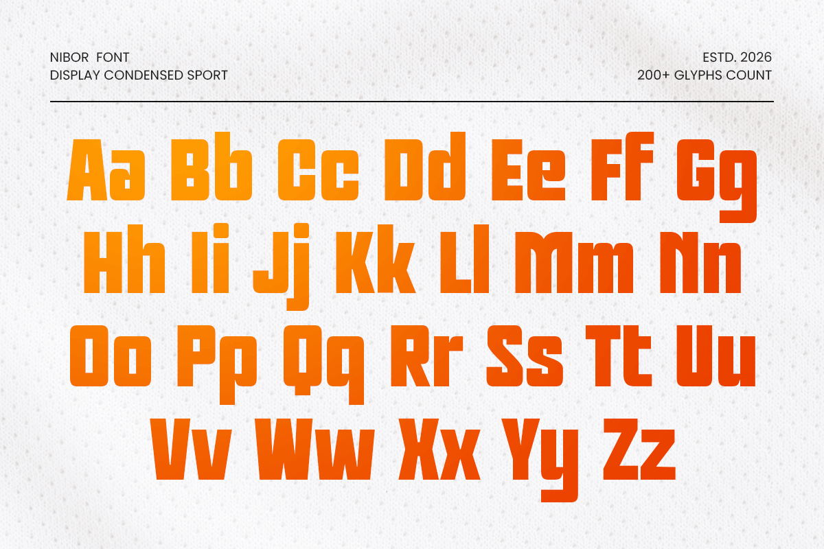 Nibor-Condensed Sport Font — image 11