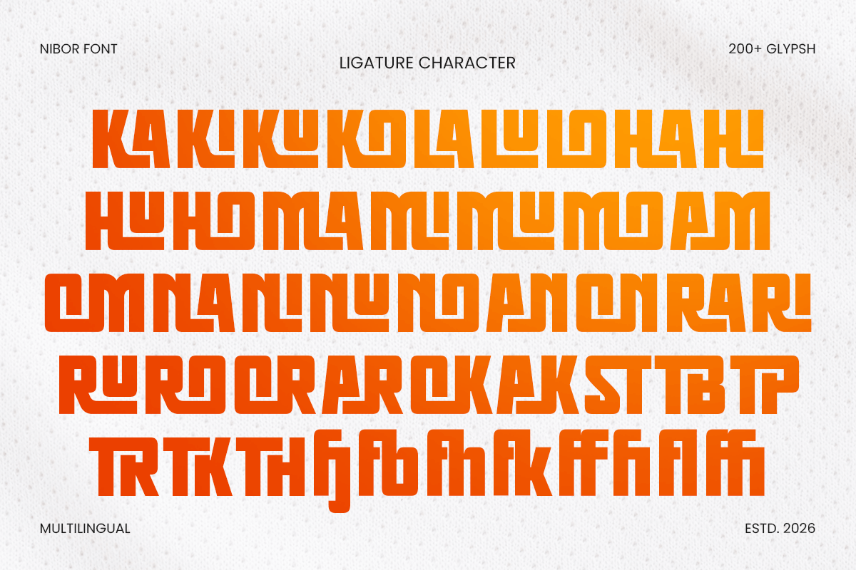 Nibor-Condensed Sport Font — image 13