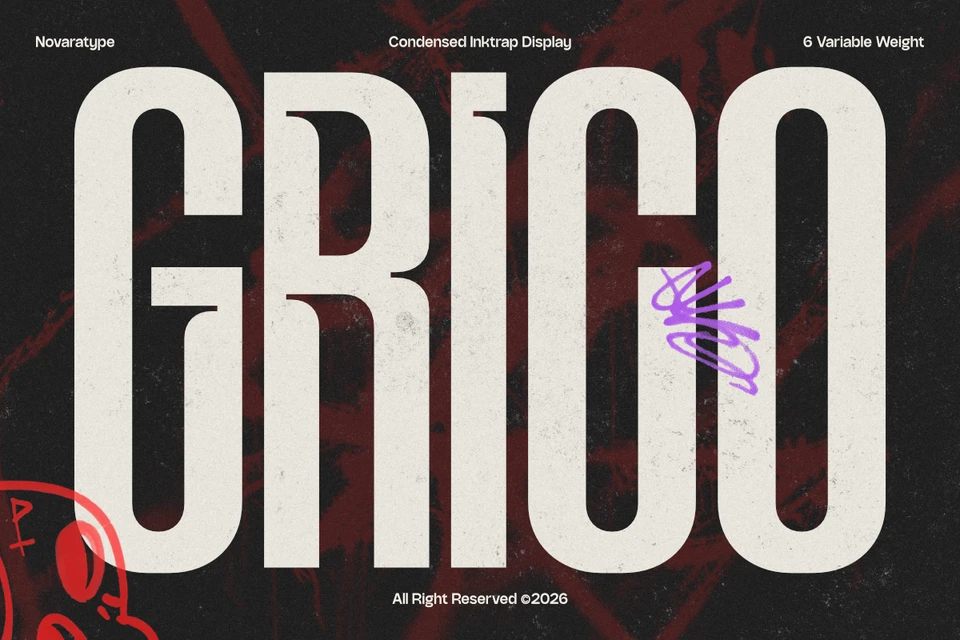 NV GRICO – Condensed Sans Serif Font Family