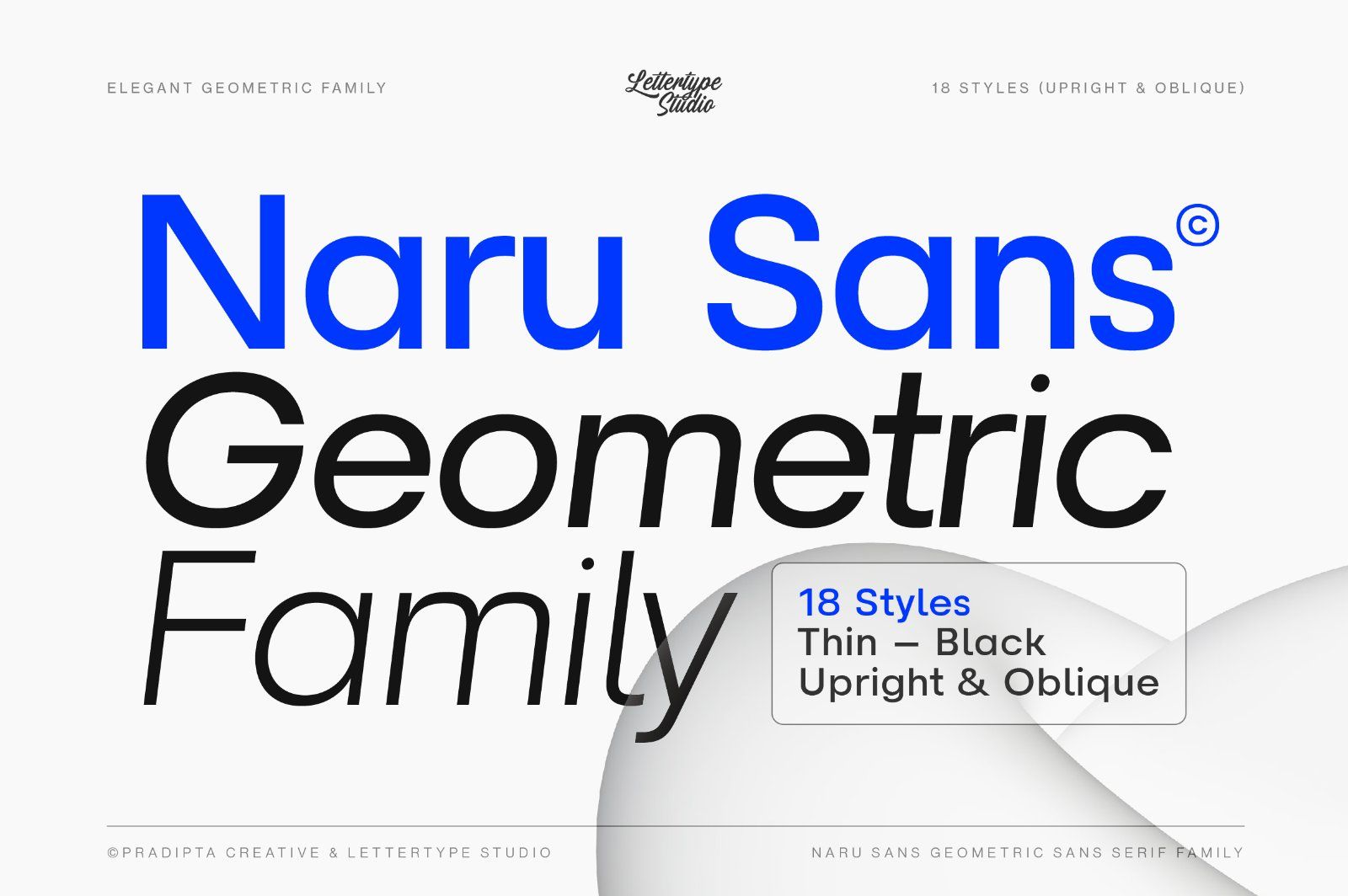 Naru Sans a Geometric Sans Family — image 1