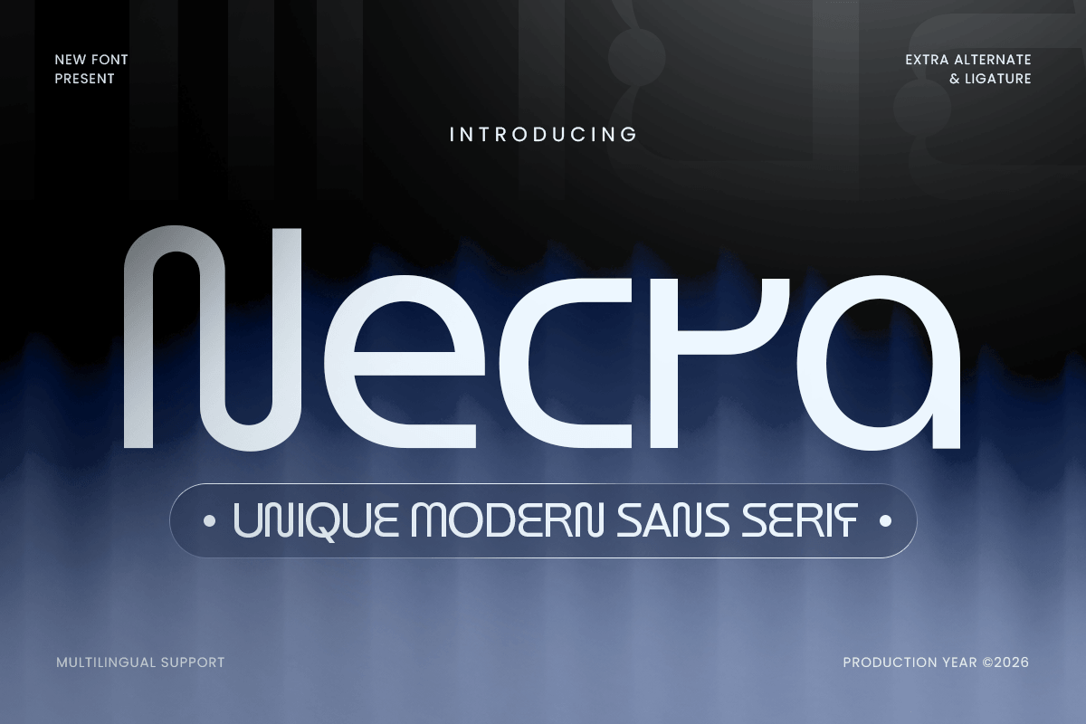 Necra -Unique Modern Sans Serif Font — image 1