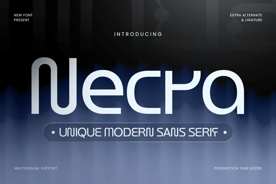 Necra -Unique Modern Sans Serif Font