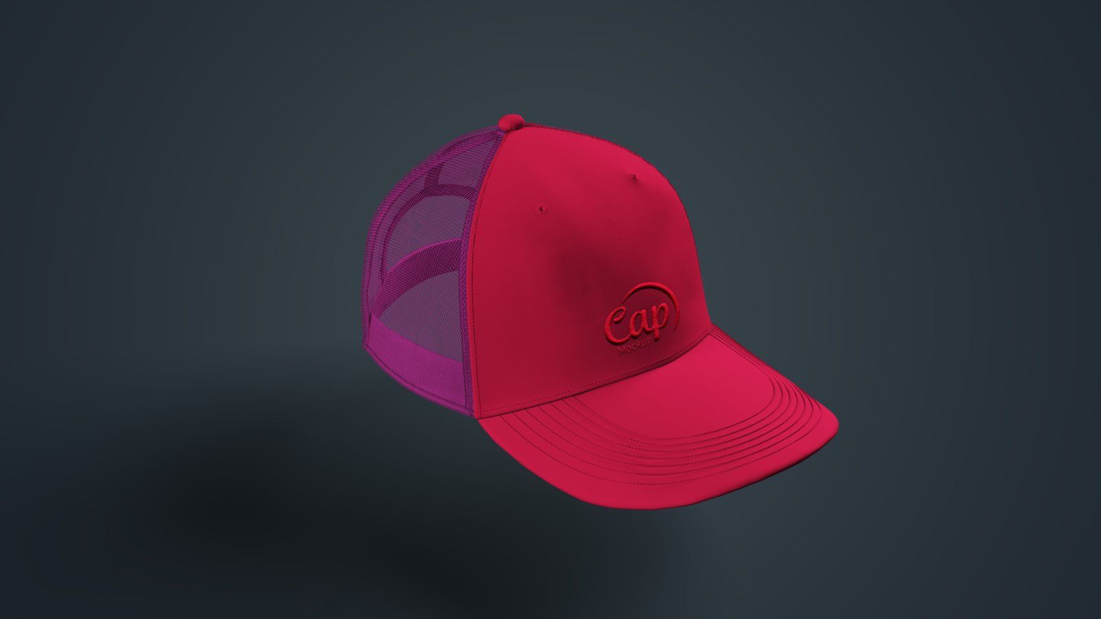 Trucker Cap Mockup – Mesh Snapback Hat, 7 PSD Files