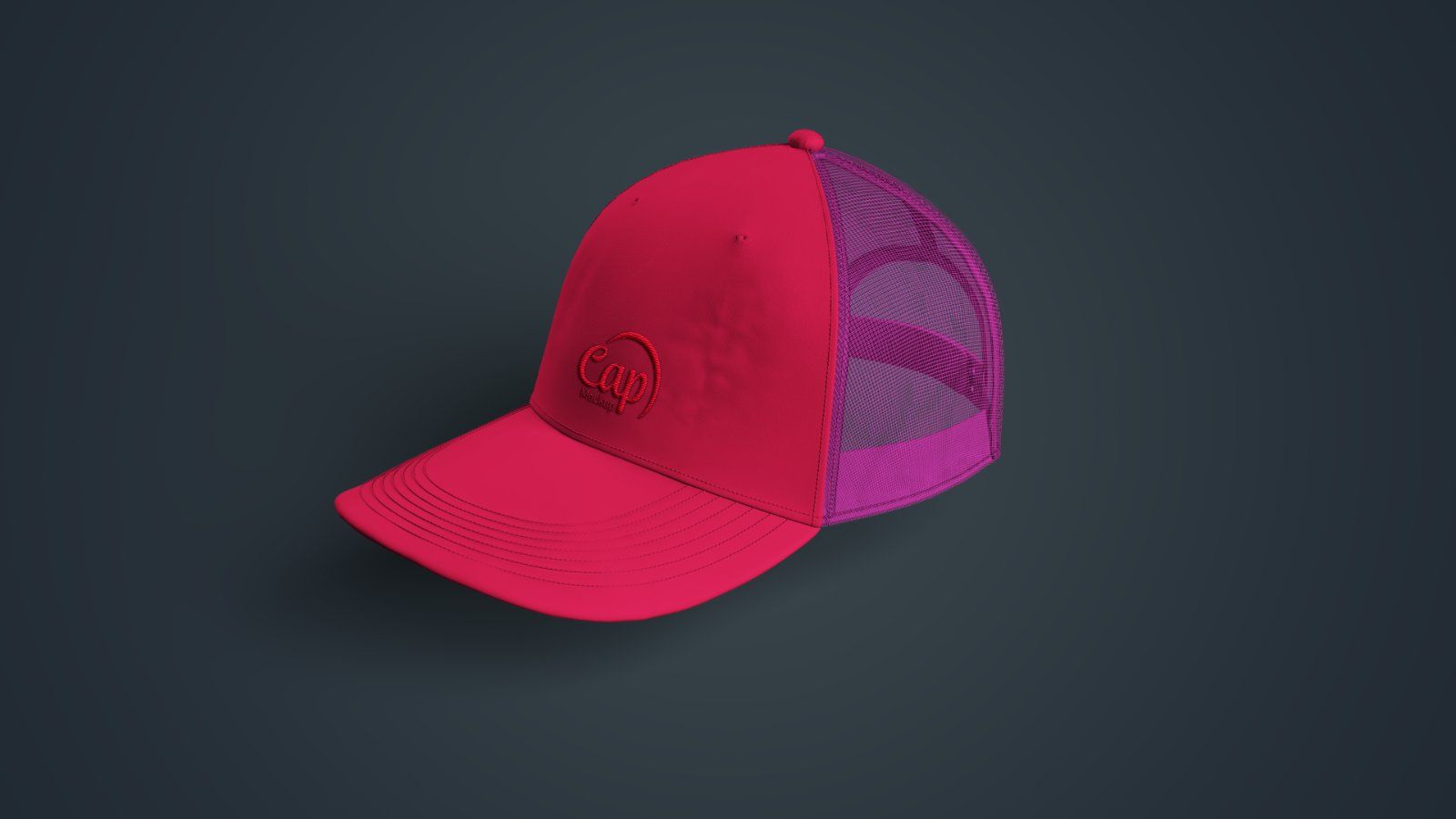 Trucker Cap Mockup – Mesh Snapback Hat, 7 PSD Files