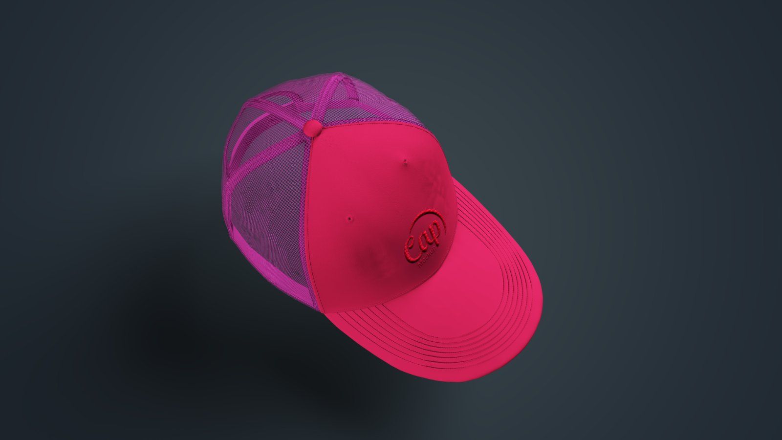 Trucker Cap Mockup – Mesh Snapback Hat, 7 PSD Files