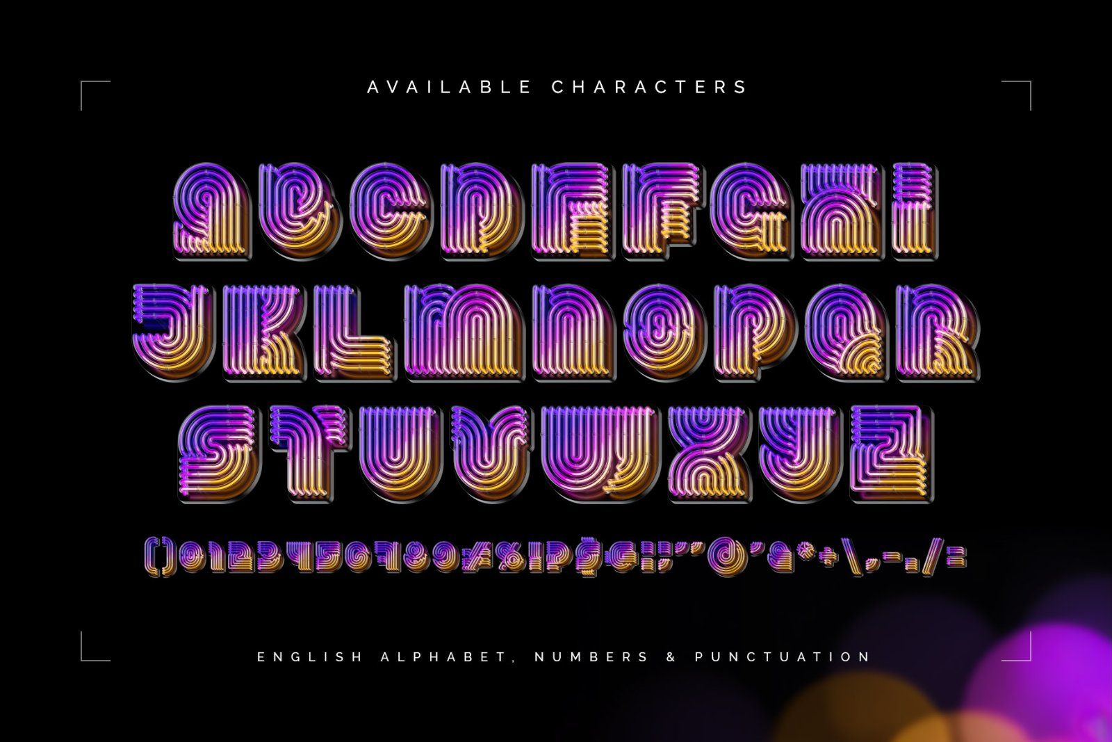 Night Ray — Color Bitmap Font — image 4