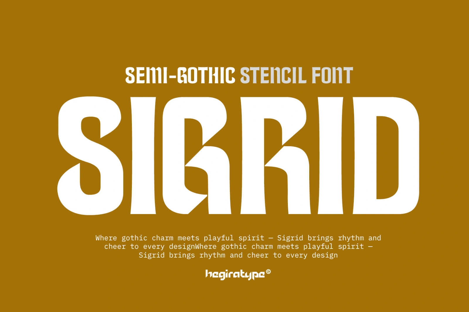 Sigrid: Semi-Gothic Stencil Font — image 1