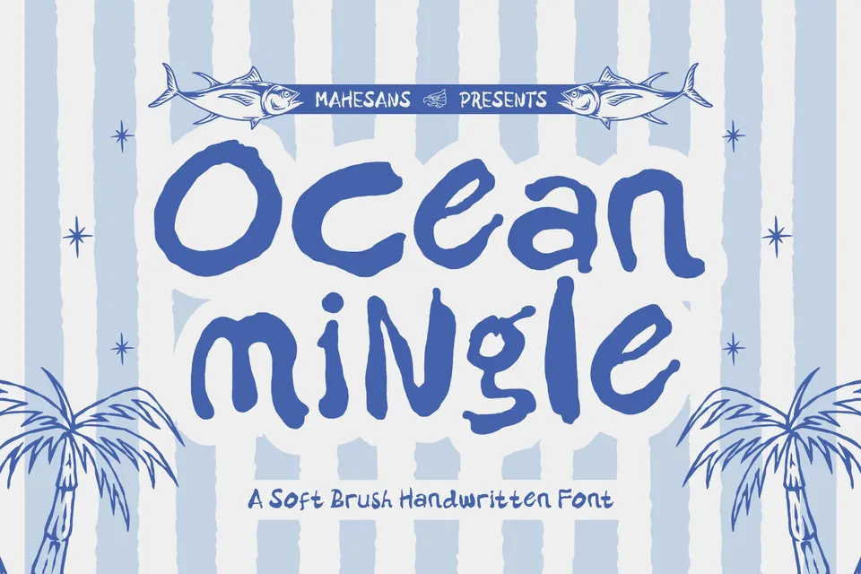 Ocean Mingle - Soft Brush Handwritten Font