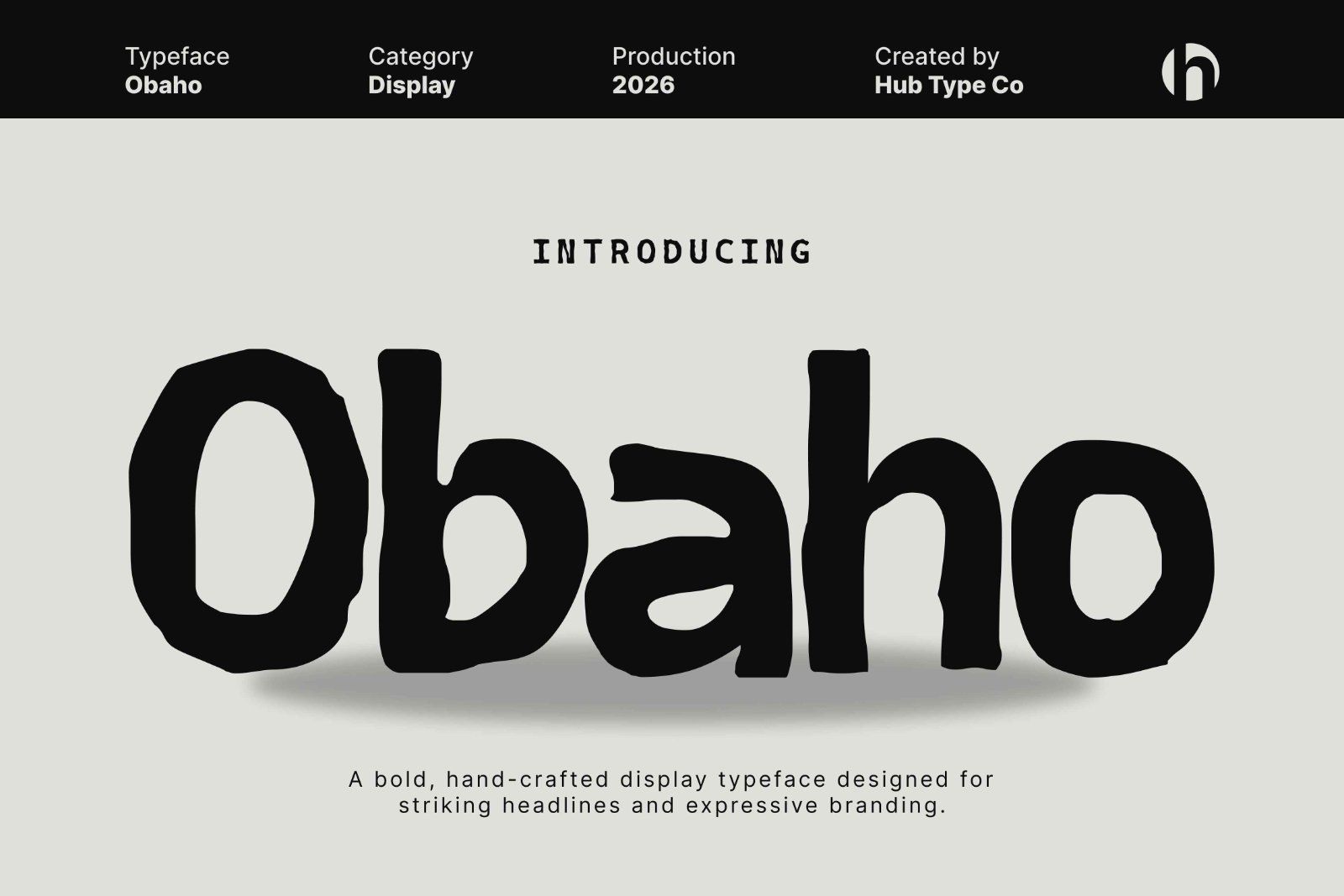 Obaho — Bold & Hand-Crafted Display Typeface — image 1