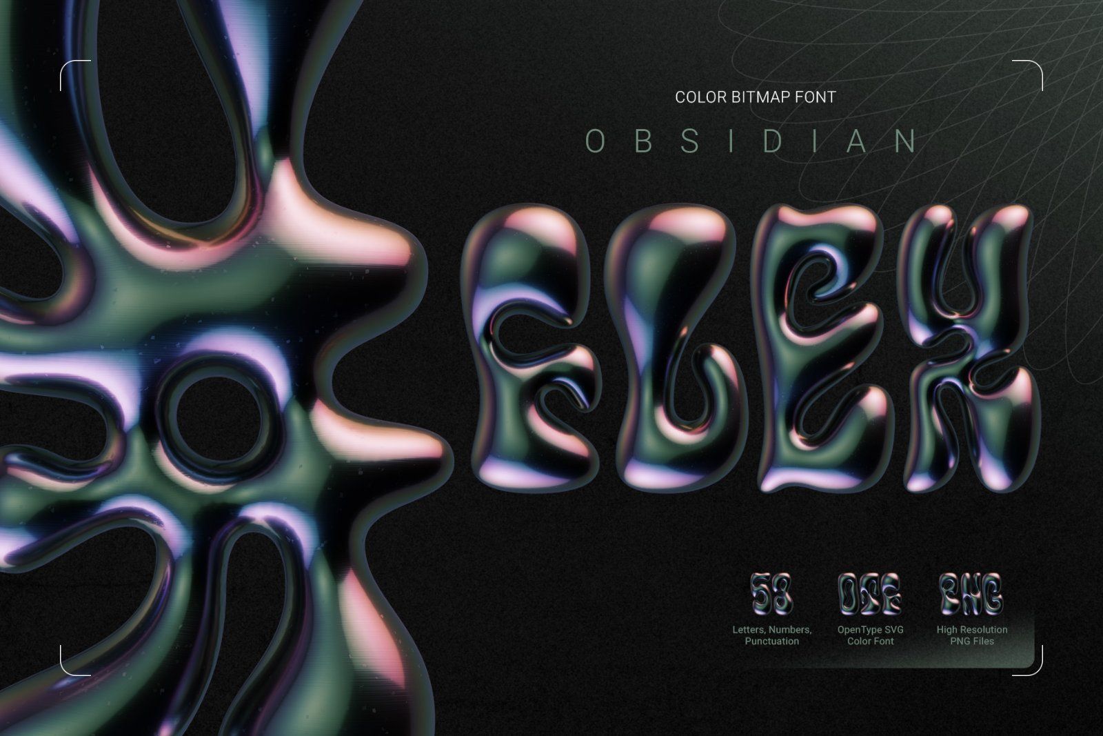 Obsidian Flex - Color Bitmap Font — image 1