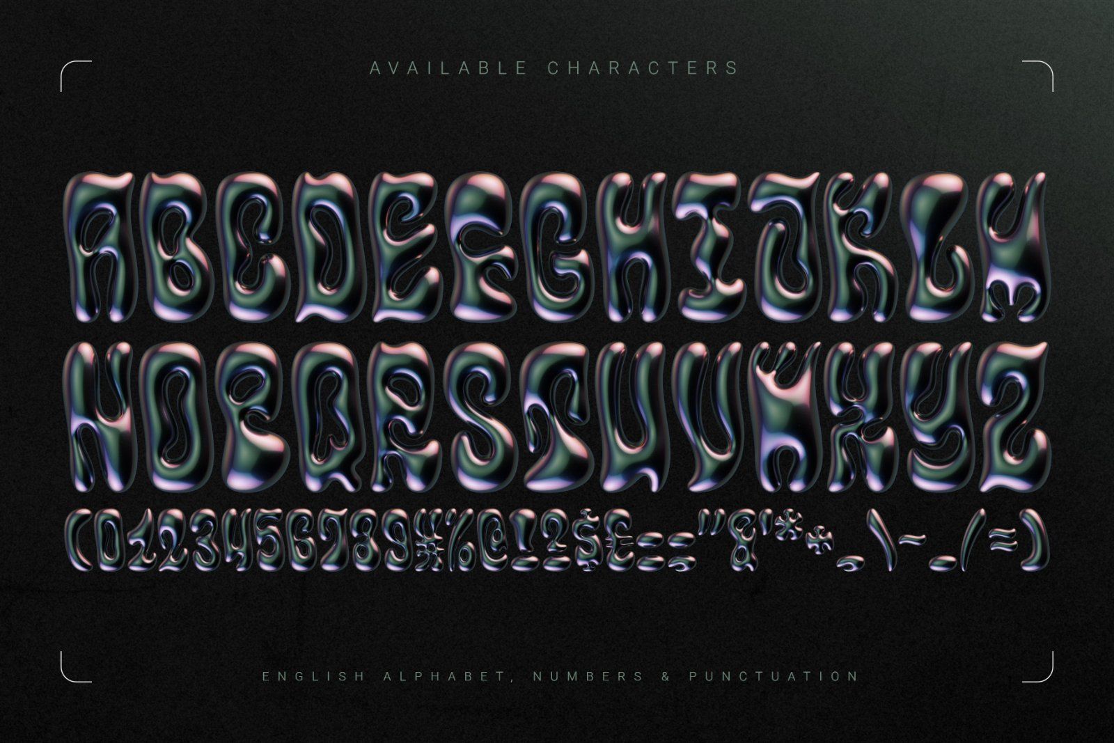 Obsidian Flex - Color Bitmap Font — image 5