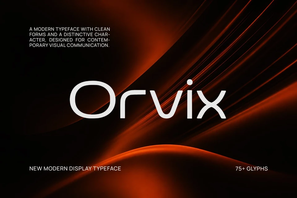 Font Orvix — Modern Display Typeface