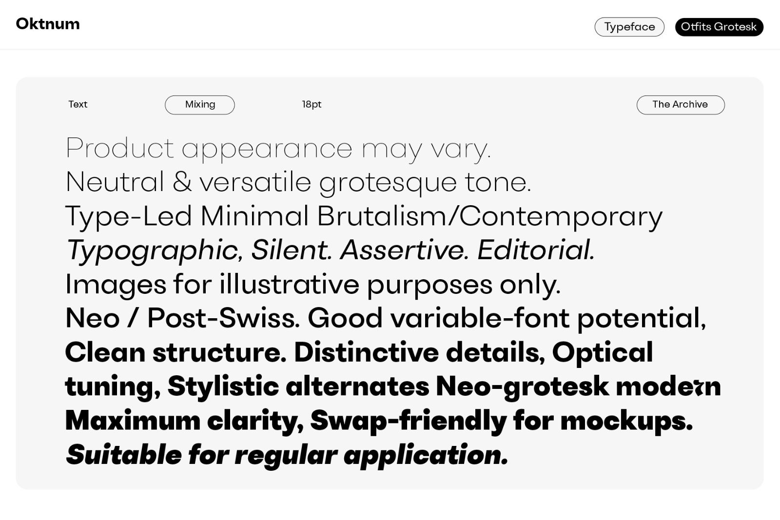 Otfits Grotesk Display
